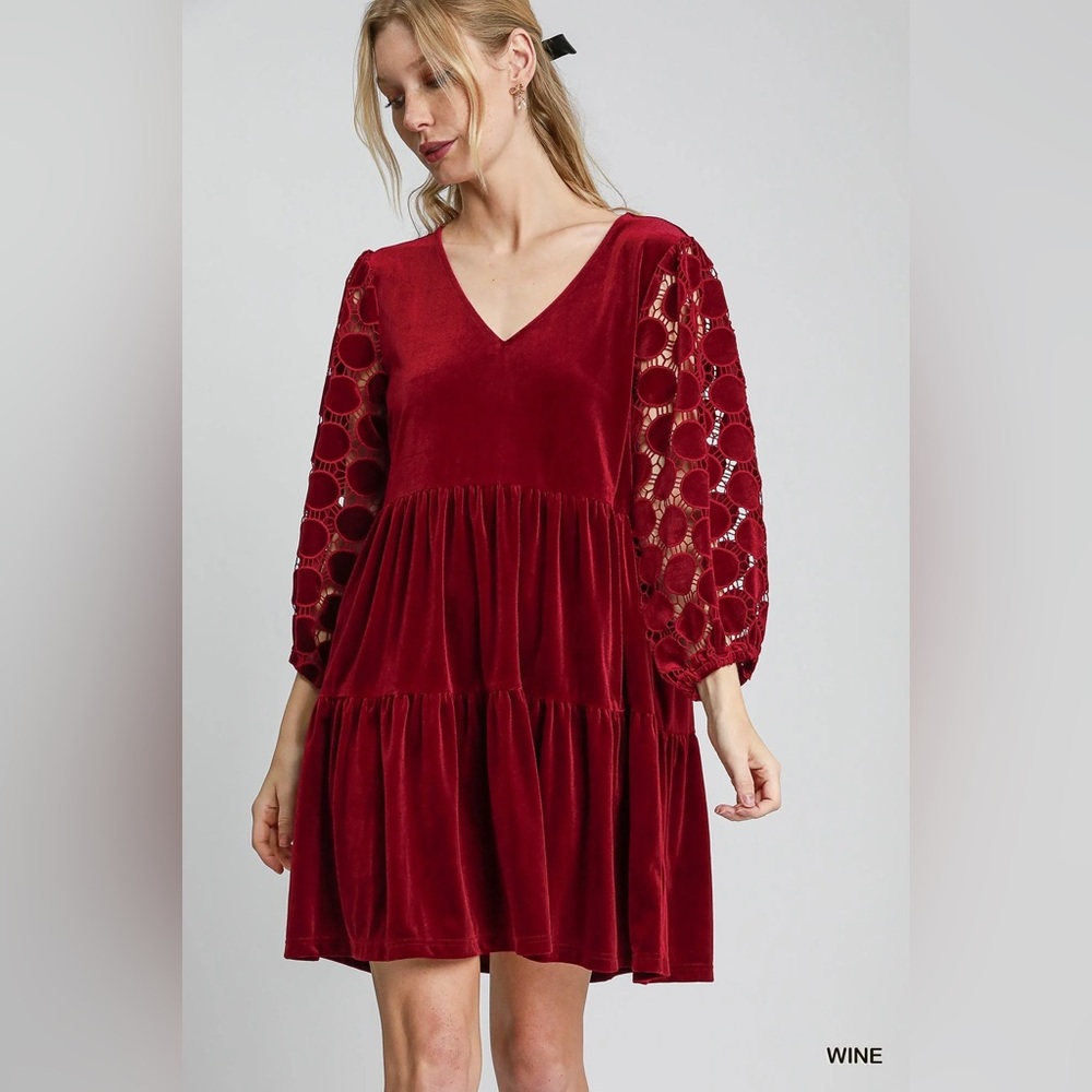Elegant Wine Red Dress